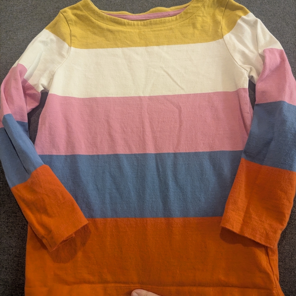 Mini Boden Multicolor Striped Long Sleeve Tee